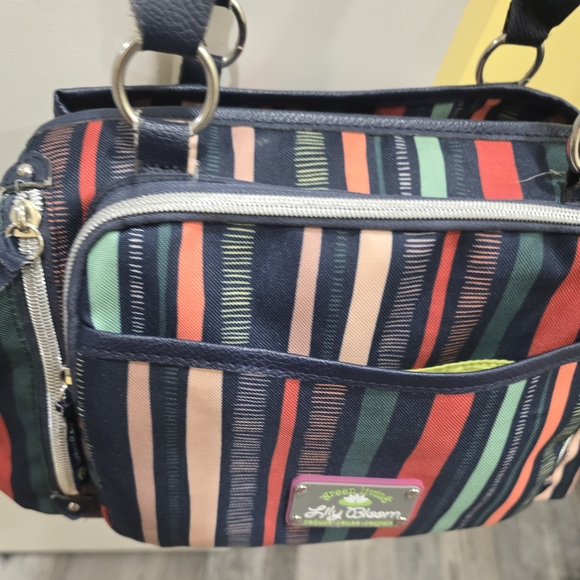 Lily Bloom Multicolor Striped Women's Bag With Multiple Pockets - Picture 5 of 14